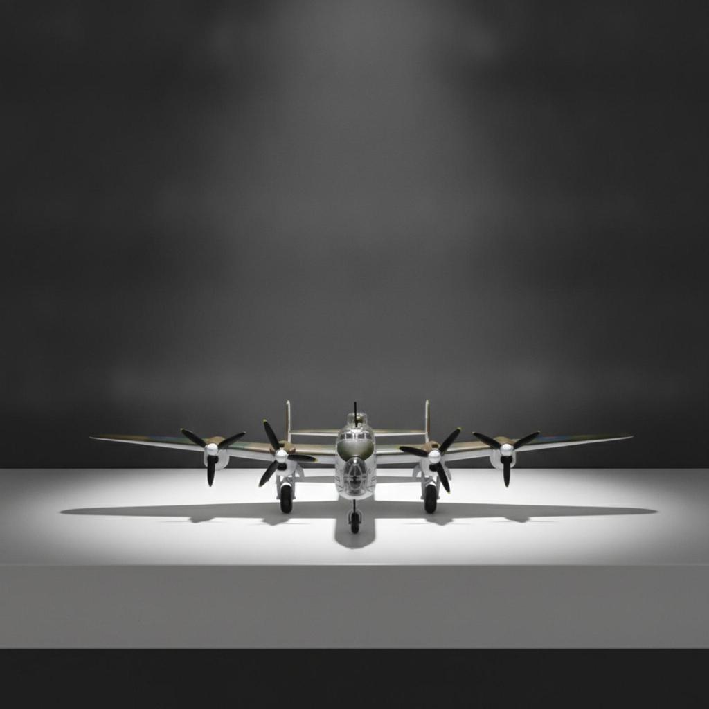 1:144 Scale Aviation Bomber Model Cast Metal Plane with Display Stand Propeller