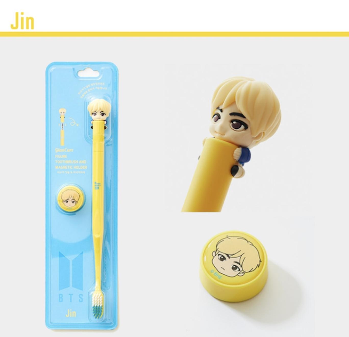 

Набор магнитных держателей для зубных щеток с фигуркой персонажа BTS Jin
