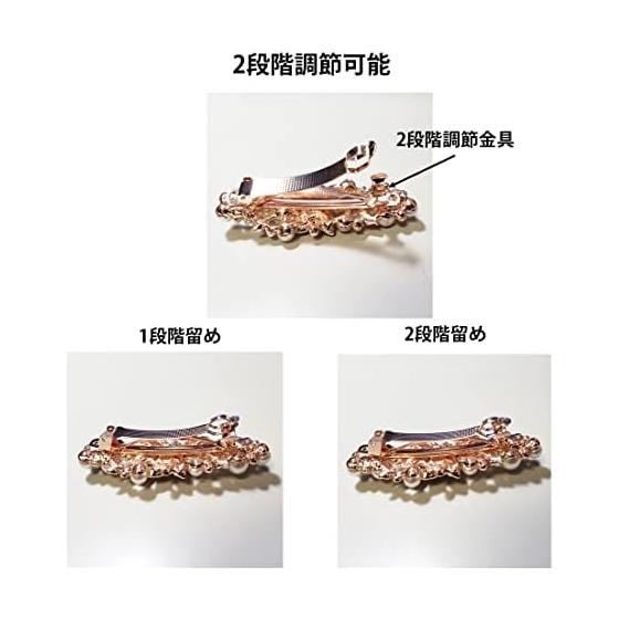 Pearl Flower Motif Hair Barrette for Women - 5 Petal Design, Elegant & Glamorous for Weddings, Parties, Graduations - White Resin Pearl, Rhinestone,