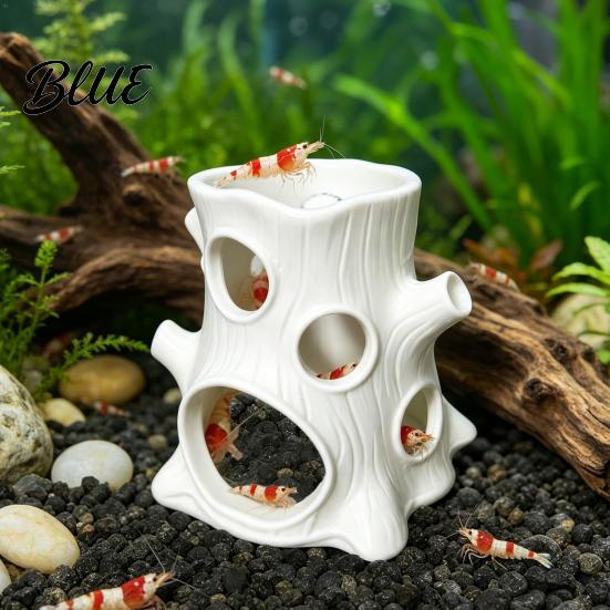 Aquarium Landscaping Decor Decoration for Ornament Stump Tree 3D Printed Fish Tank Grass Tanks Ornamental Snail Habitat And Aquariums