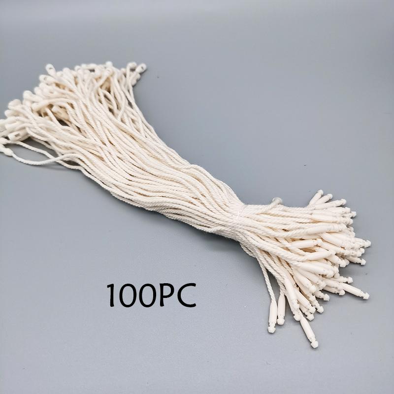 

100 шт. Хлопковая нить с пулей Веревка для бирки Подвесная бирка для одежды Бирки для сумок Карты Шнурок Застежки-петли с защелкой