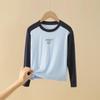 Boys' Long-Sleeve Letter Print Base T-Shirt for Kids & Teens - Spring & Autumn