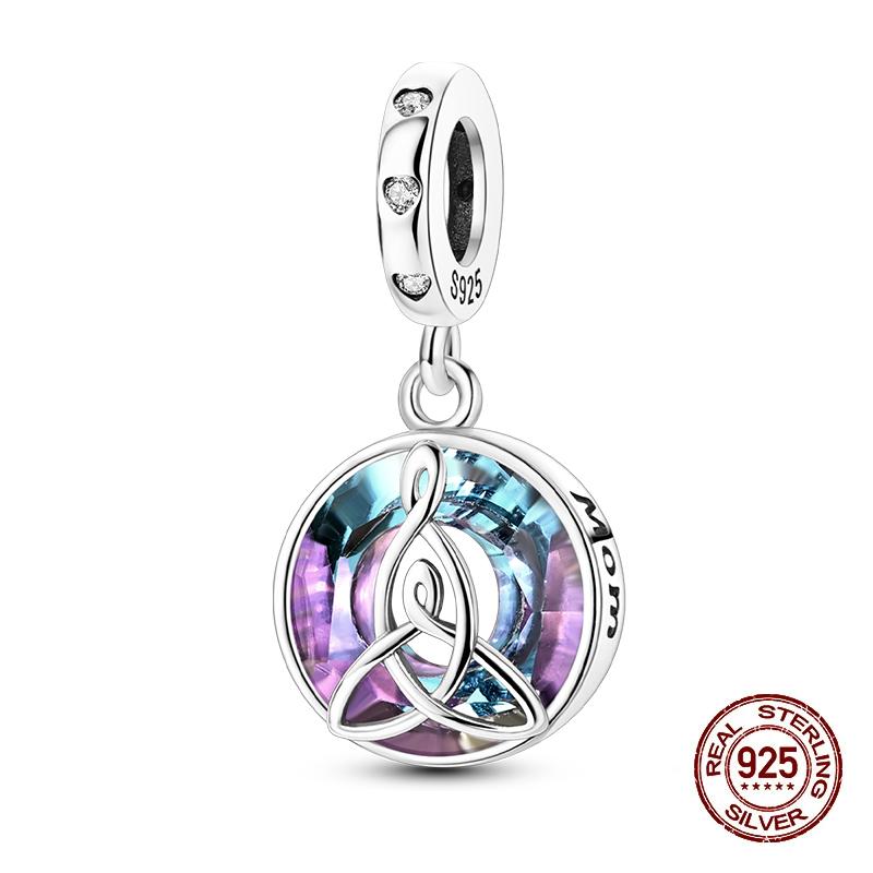 New Copper Pigeon Lotus Sun Moon Stars Shining Glass Charms Beads Fit Original Bracelets Fine Diy Jewelry Gifts