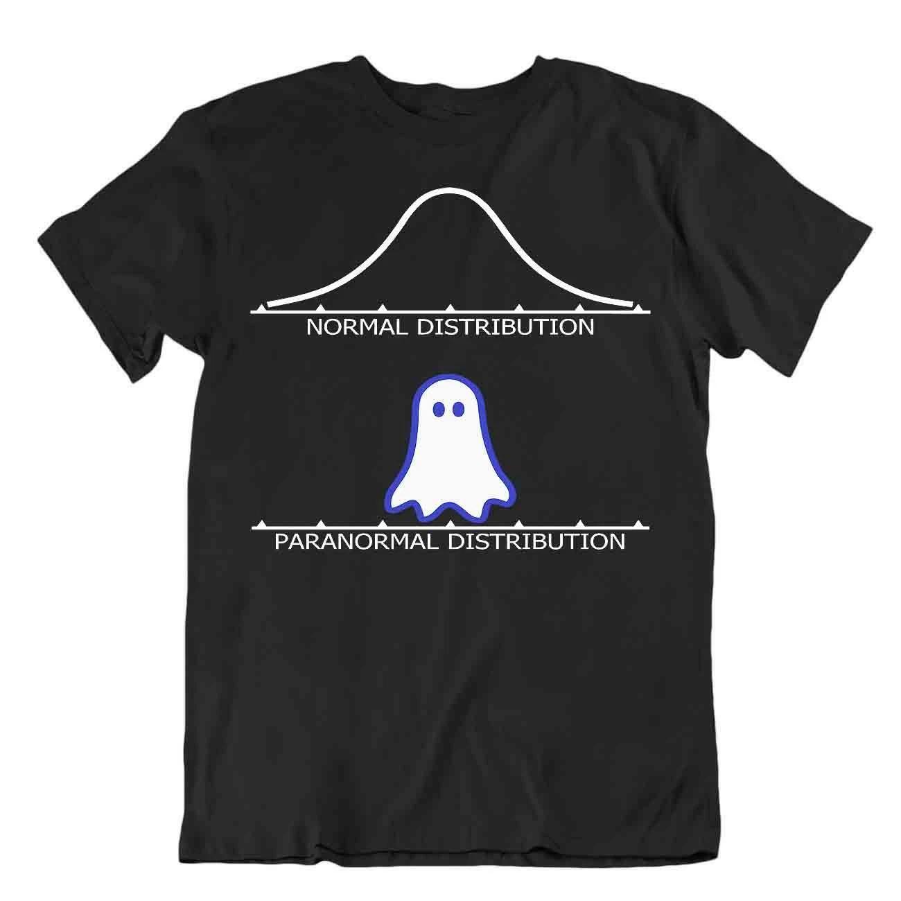 Normal Paranormal Distribution Math T-Shirt Geometry Pun Tee Unisex Nerd Shirt XL