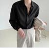 Men's Loose Long-sleeved Shirt, Wrinkle-free Solid Color Shirt.