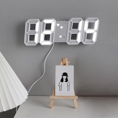 3D Led Digital Clock Wall Decoration Glow Night Mode Decoration For Home Adjustable Electronic Watch Clock Decor Clocks Garden