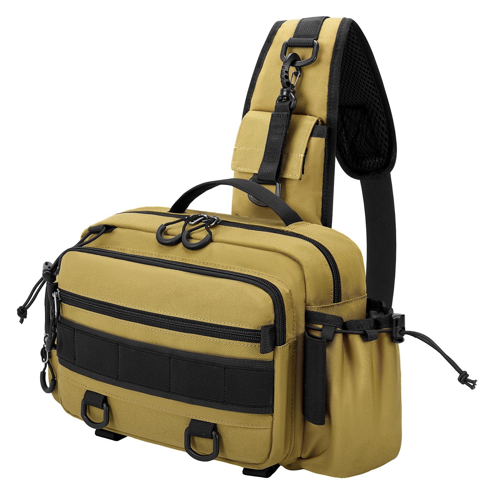 Большая вместительная регулируемая рыболовная сумка RAINSMORE с 9 карманами, держателем для удилищ, многофункциональная рыболовная сумка для морской рыбалки, ловли на реке, джиггинга и ловли на икру