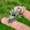 Natural Abalone Shell Gemstone Pendant Green 925 Sterling Silver Indian Jewelry