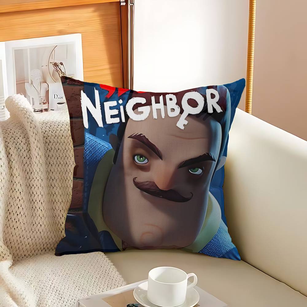 

Популярная Хоррор Игра H-Hello N-Neighbor 2 Наволочка Чехол на Подушку для Дивана Украшение Комнаты Подарок для Детей 12x12Inch