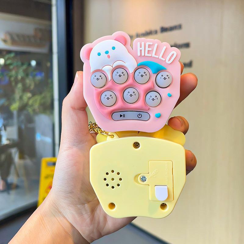 Mini Silicone Fun Whacamole Keychain For Car And Backpack Adorable Gift
