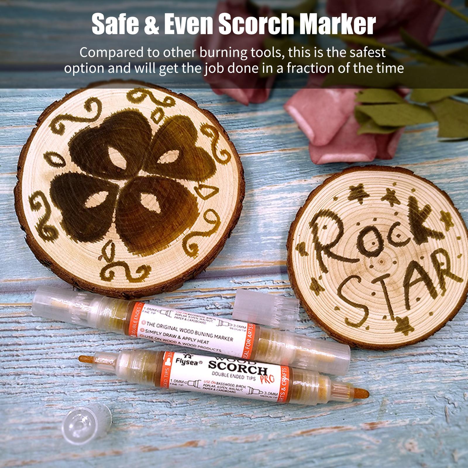 Marker DIY Scorch Pen Marker Double Head Wood Burning Pen Marker Pyrography Marker for DIY Projects Wood Burner Tool