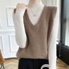 Women's Cashmere Vest Qinghe Cashmere 30% Cashmere 70% Wool Autumn and Winter Cashmere Vest Soft and Warm