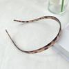 Headband Leopard Print Resin Headband with Anti-Slip Teeth Retro Tortoise Shell
