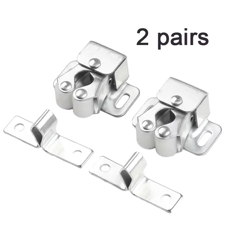 Apăsați Catarama Ușii Dulapului de Acasă Atingeți Margeaua Magnetică cu Roată Dublă cu Arc Cataramă Fixă de Blocare Cataramă Ușă Dulap Picior Jos