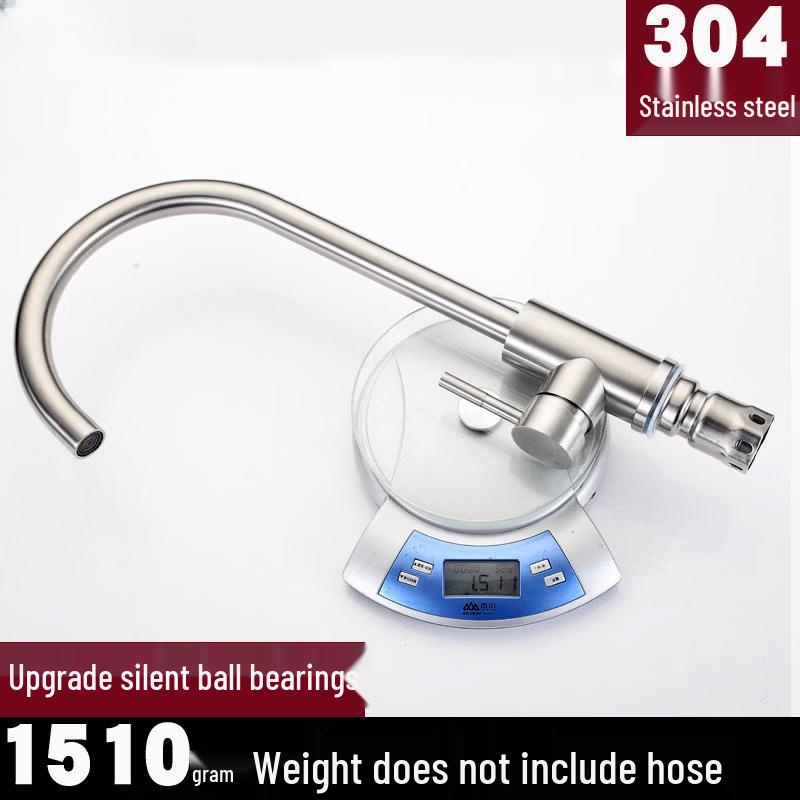 SUS304 Stainless Steel Wall-Mounted Kitchen Faucet
