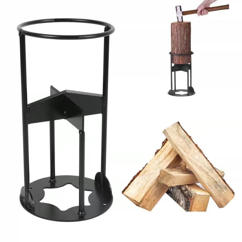 1Set Portable Firewood Splitter Iron Splitting Wedge Wood Cutter Labor Saving Log Splitting Tool for Home Use