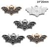 10pcs Enamel Charms Halloween Black Skull Butterfly Charms Pendant Designer CharmsFit Jewelry Making DIY Jewelry Findings W345
