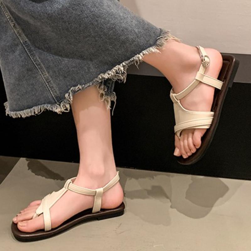 Fashion Flats Women Sandals Summer Fashion Clip Toe Shoes Walking Cozy Casual Woman Slippers 2025 Trend Brand Designer Zapatos De Mujer
