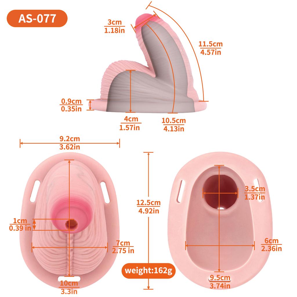 Men’s BDSM Chastity Cage Silicone Penis Cage with Belt Urethral Catheter Sex Toy Femdom
