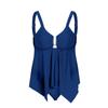 Tankini femme ventre couvrant plage maillot de bain fendu couleur unie maillot de bain maillots de bain