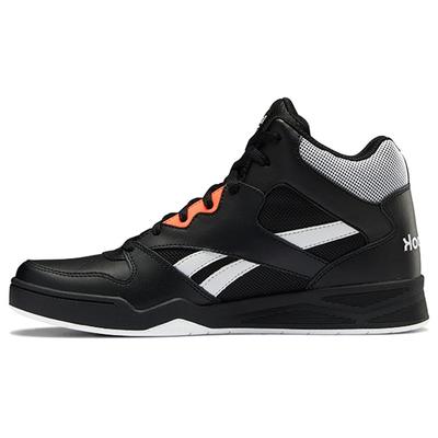 Royal BB4500 2 Round Toe Lace-Up Synthetic Leather High-Top Basketball Shoes Men Sneakers Black White H03390