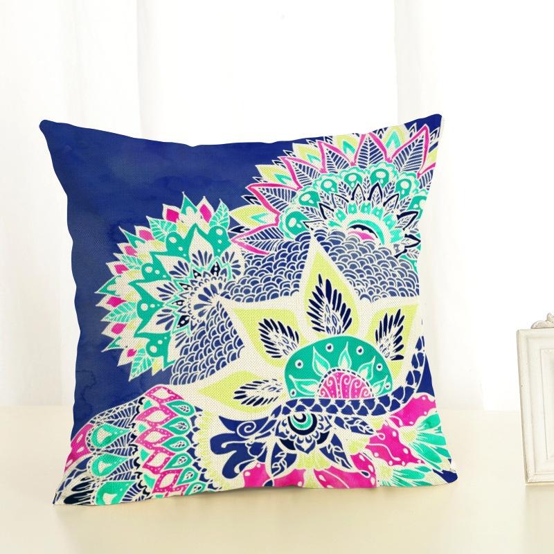 Ideales Geschenk Geometrie Malerei Kissenbezug Neuer Bezug 45*45 Baumwolle Leinen Stützkissen