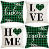 St. Patrick's Day Pillowcase Striped Plaid Home Pillowcase Living Room Sofa Bedroom Cushion Cover