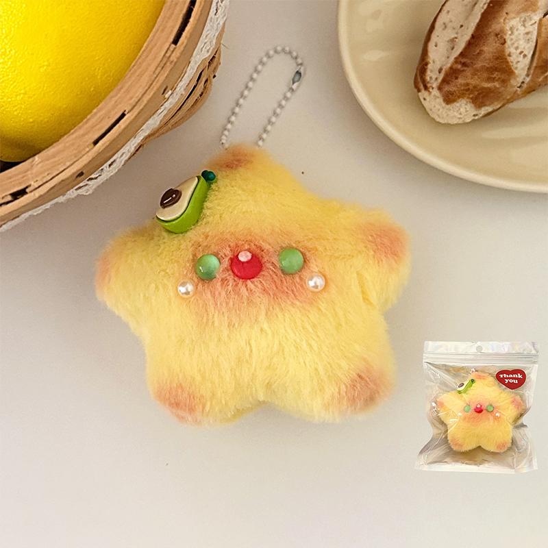 

Милый румяный плюшевый брелок-звездочка, мультяшная мягкая набивная кукла, брелок для ключей, милый кулон для сумки, подвеска для рюкзака, украшение для подвешивания, подарки A1