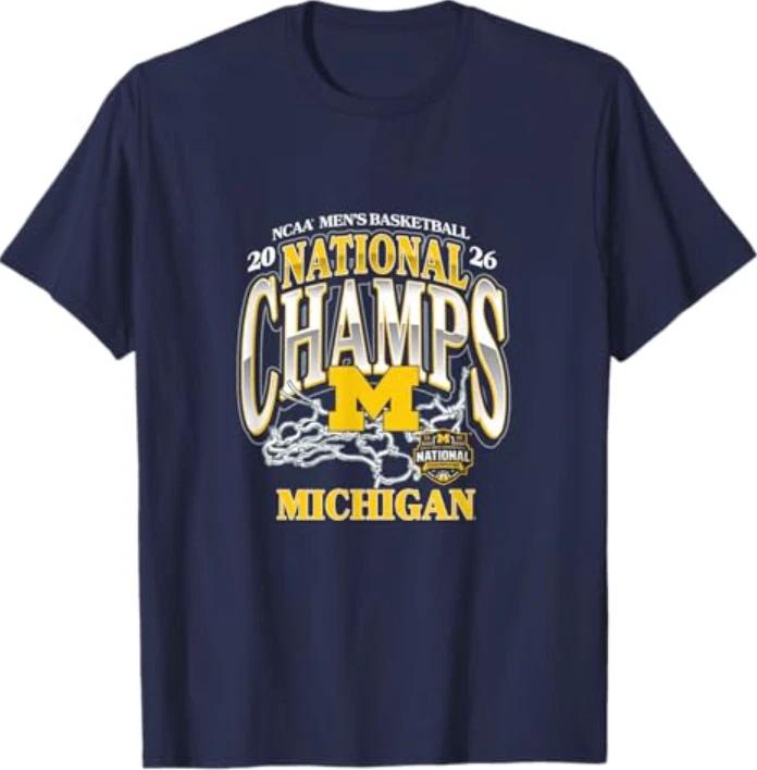Michigan Men s Basketball National Champions Nil T-Shirt S
