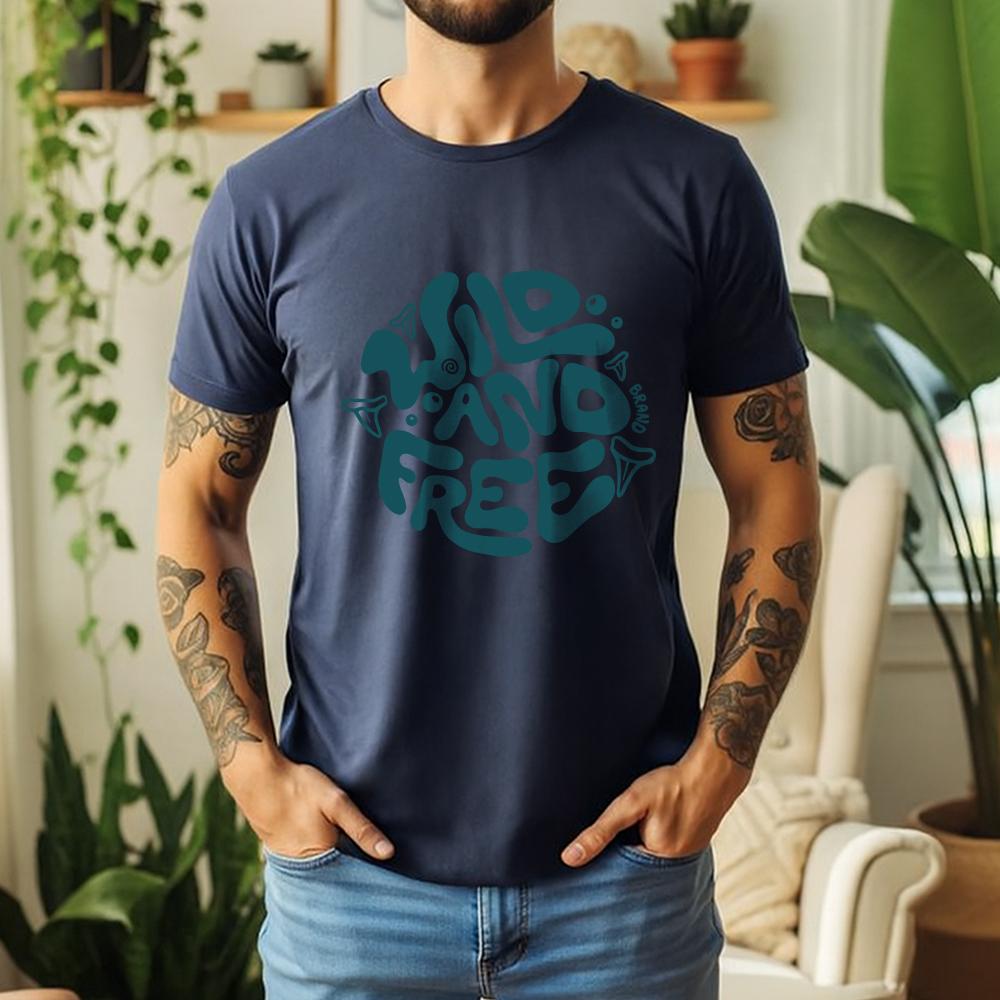 New Summer Unisexs 100 Pure Cotton TShirt Wild And Free Boho Wanderlust Style Vintage Graphic Casual Breathable Short Sleeve