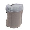 Inflatable Neck Pillow Gray Multifunctional PVC Flocking Inflatable Neck Rest Pillow for Travel