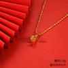 Vietnamese gold-plated necklace for women, long-lasting color, vintage heart-shaped imitation gold jewelry, copper alloy accessory, new clavicle