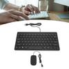Keyboard Mouse Combo Comfortable Ergonomics Power Saving 78 Keys Round Keycap 4 Mouse Buttons Wired Computer Supplies