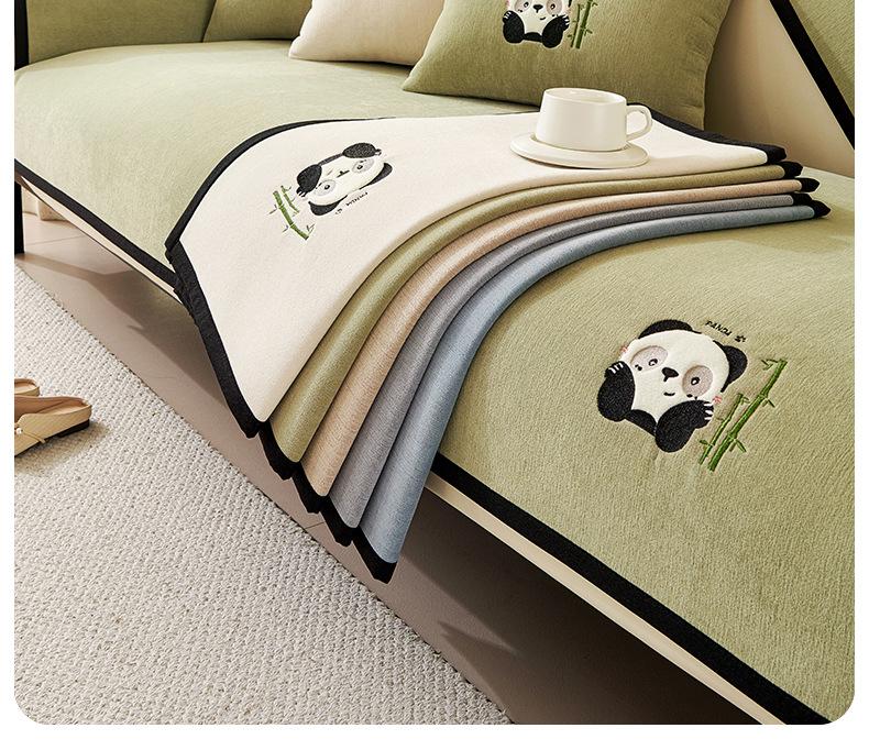 New Chenille Sofa Cushion Fabric Four Seasons Universal Non-Slip Cushion Cute Chinese Style Simple Style Sofa Cover Towel