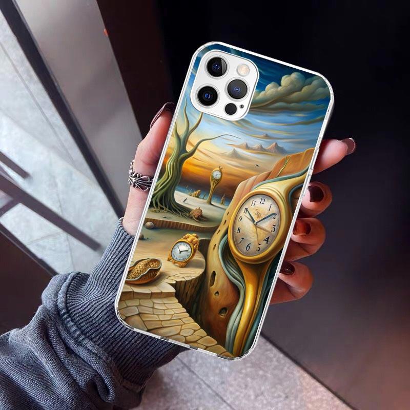 Salvador Dali Art Phone Case For iPhone 17 Air 11 13 Mini 14 15 Plus 16 12 Pro Max 16E SE 7 8 Pattern Soft TPU Back Cover  13 12