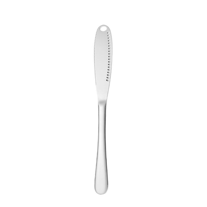 Butter knife hole, cheese dessert knife professional stainless steel jam knife tableware, toast wipe, cream bread, kitchen tools