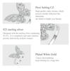 WOSTU 925 Sterling Silver Butterfly Ring Shining Ring Cubic ZirconiaAnniversary Gifts for Women Girl Fine Jewelry