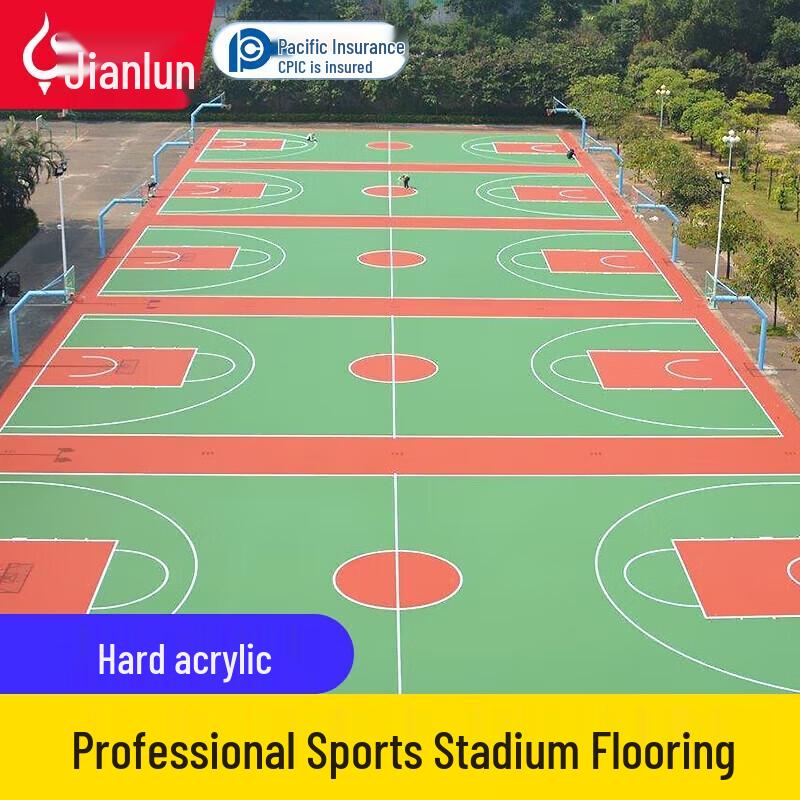 Jianlun Outdoor Hard Acrylic Basketball Court Flooring
