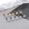 5Pcs/lot Titanium CZ Ear Stud Tragus Cartilage Earrings for Women Labret Lip Lobe Ring Helix Daith Piercing Body Jewelry