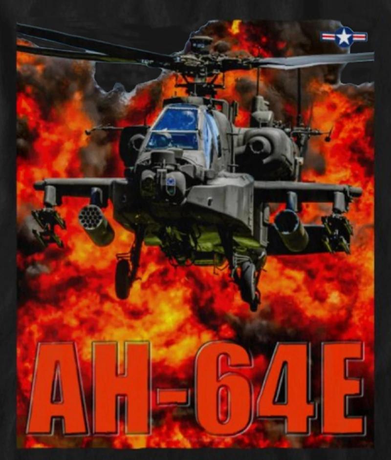 US Army AH64 Apache Attack Helicopter TShirt Summer Cotton Short Sleeve ONeck Mens T Shirt New S3XL S