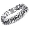 Bracciale Quadrato Trendy da Uomo in Acciaio Inossidabile con Fibbia: Fresco, Versatile ed Elegante
