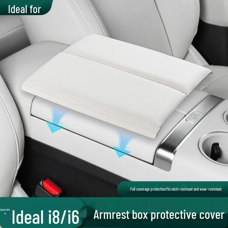 Ideal i6/i8 Car Armrest Box Leather Cover - Interior Decoration & Protection Pad