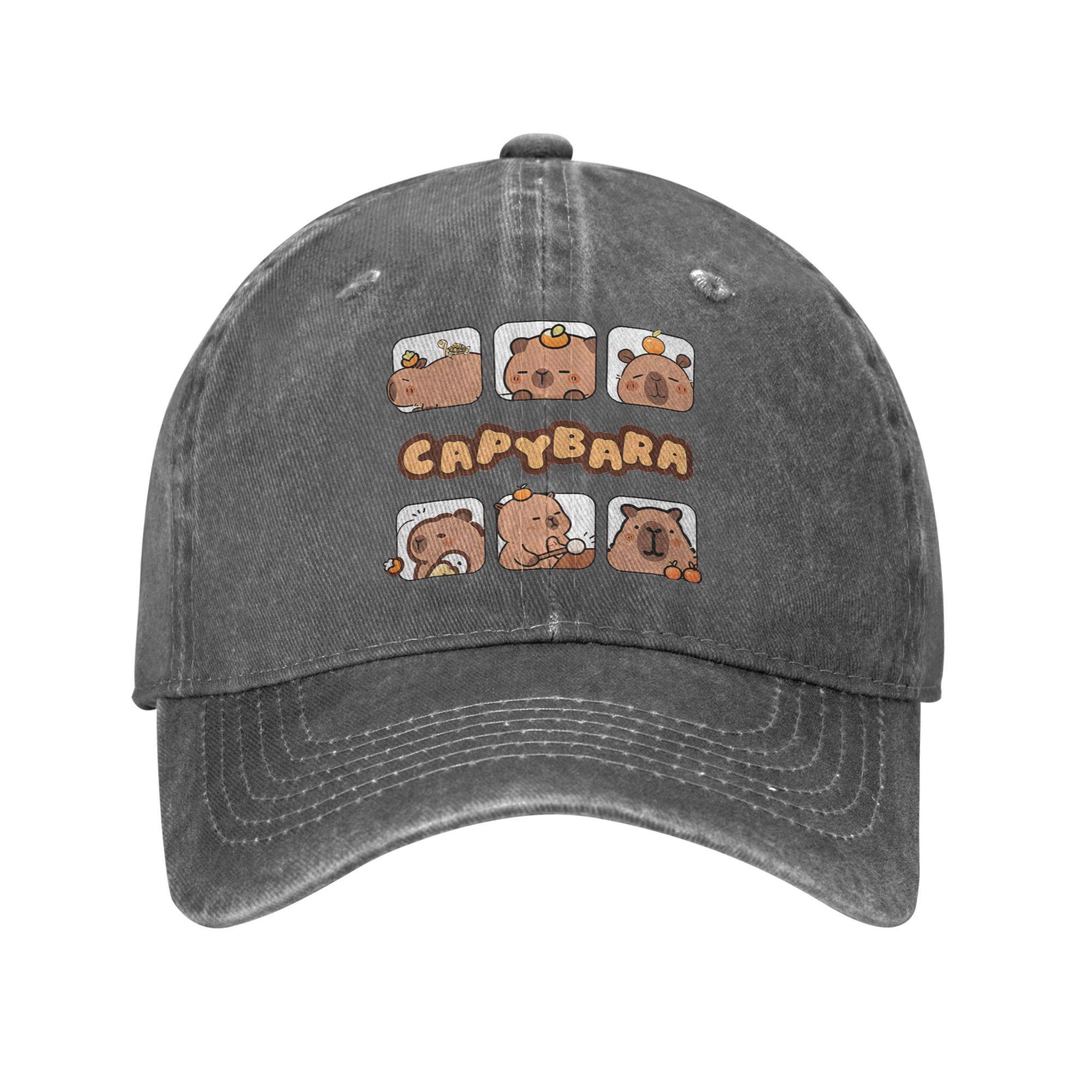 

Gorra De Béisbol Capybara Play Skateboard Sol Caza Camping Sombreros De Hip Hop Lavados A Prueba De Sol Gorras De Béisbol C