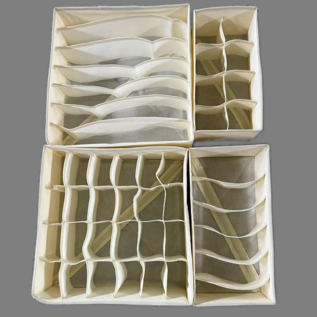 Cross-border Non-woven Underwear Organizer Set: 4-Piece Storage for Bras, Socks, Underwear