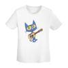 Pete The Cat T-Shirt Damen Kurzarm T-Shirts Rundhals Kleidung Baumwolle Sommer T-Shirts Streetwear