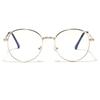 Metal Thin Frame Glasses For Women, Bronze Retro Literary Flat Glasses For Men