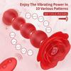 360 Rotation Butt Plug Vibrator with 10 Rotating&Vibrating Mode Prostate Massager Rose Shape Anal Beads Sex Toys for Women Man