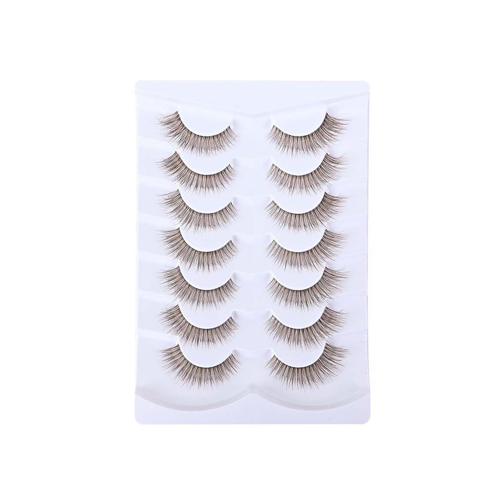Clear Stem Simulation Eye Eyelashes 3D Curled False Eyelashes  Daily Party and Holiday Stage