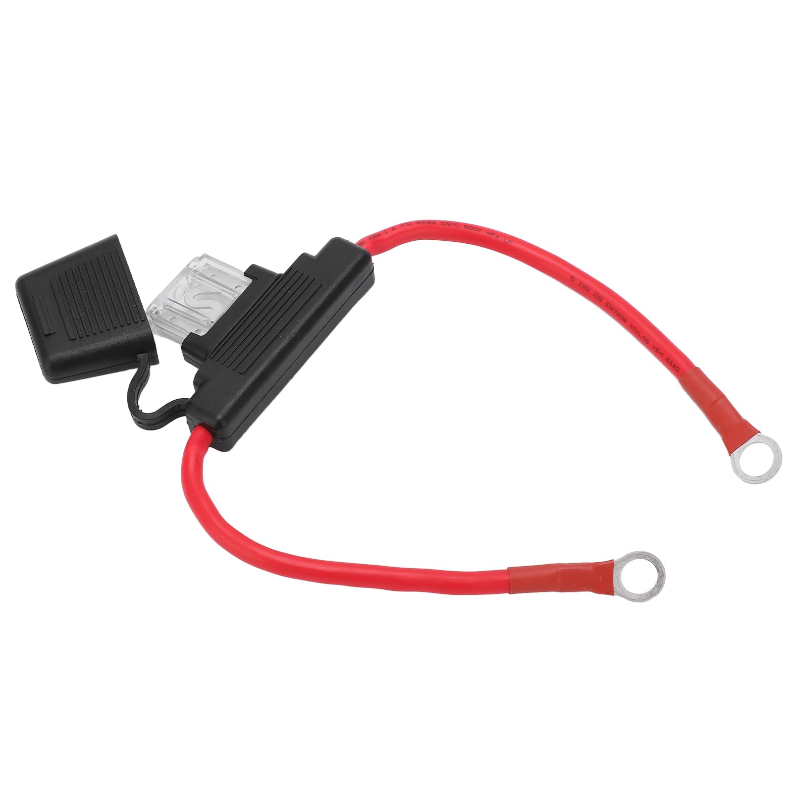 

Waterproof Fuse Holder 8AWG Fuse Holder PVC Copper 30cm 12-24V Vehicle Marine Circuit Change Waterproof Cover Design