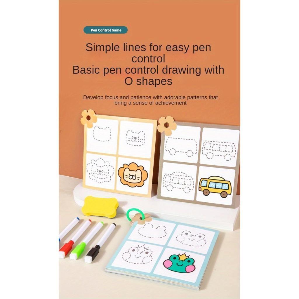 Interactive Magic Drawing Practice Book for Kids Ages 3-6 Step-by-Step Art Skills Development Educational Tool